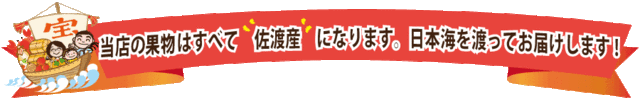 当店の果物は全て佐渡産です