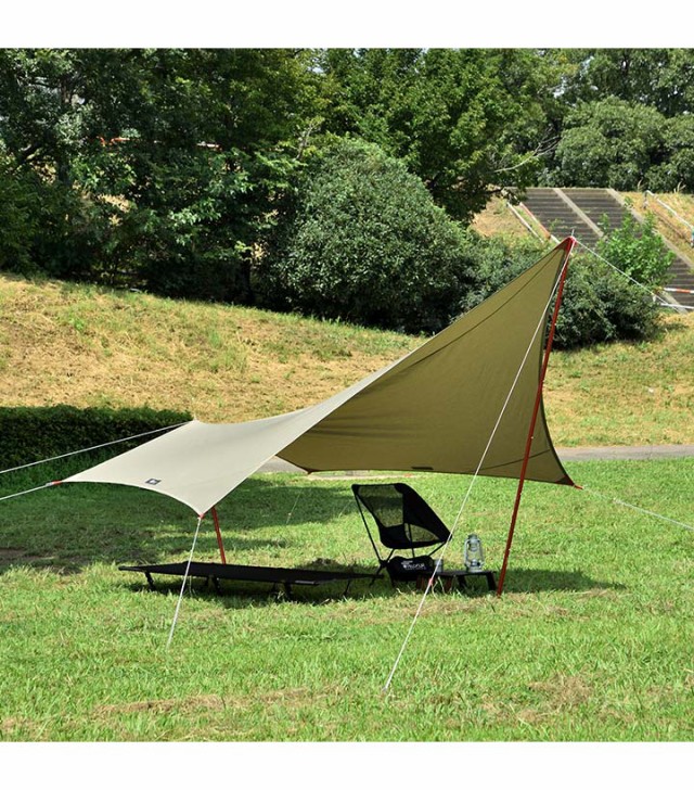 FIELDOOR ウイングタープ T/C 380cm×380cm 3.8m タープテント 難燃 防