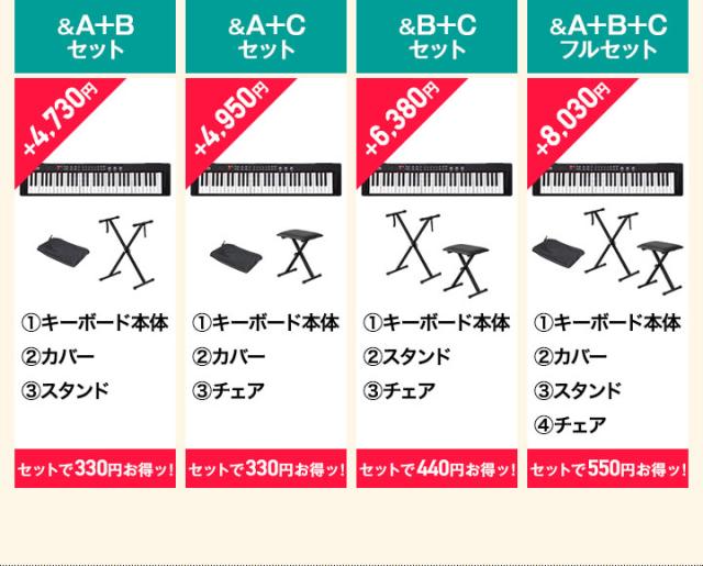 RiZKiZ 電子キーボード 61鍵盤 スリムタイプ 選べるスタンド