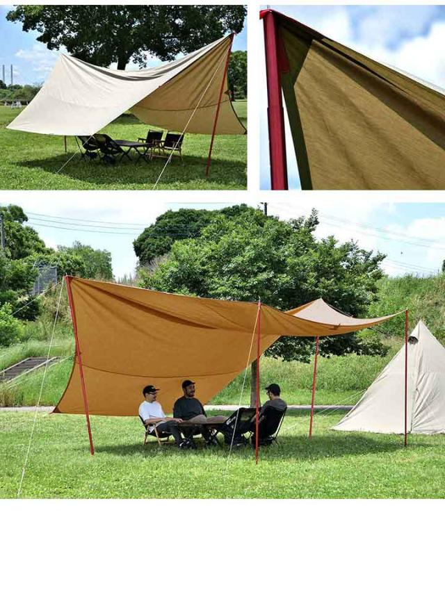 タープ テント タープテント ヘキサタープ T/C ポリコットン Lサイズ