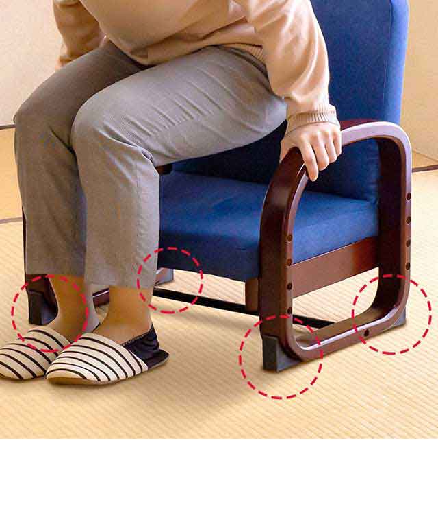 【ダークブラウン】折りたたみ らくらく座椅子 肘掛け付 完成品 介護椅子 リビングチェア ロータイプ 高齢者 立ち座り 転倒防止*即納 ダークブラウン折りたたみ らくらく座椅子 肘掛け付 完成品 介護椅子