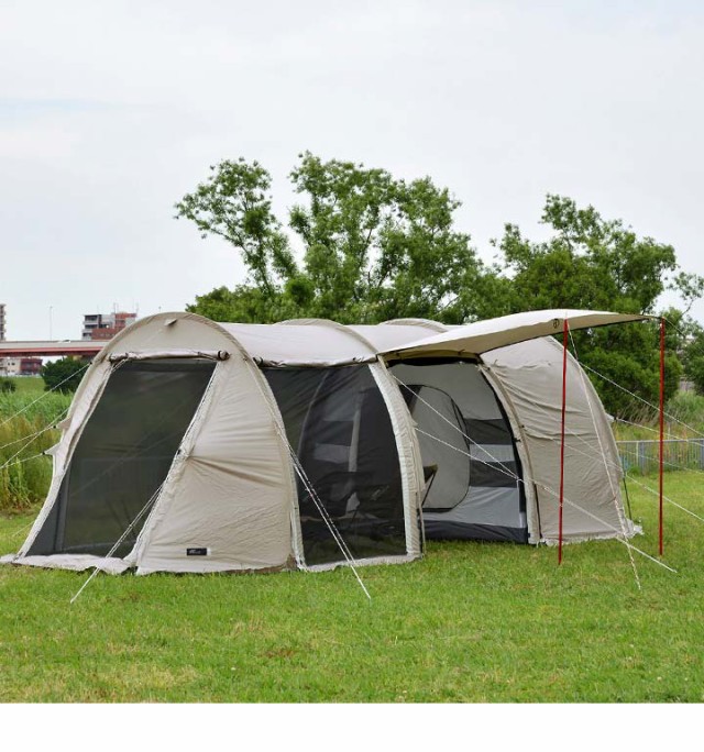 FIELDOOR テント 大型 ドームテント トンネルテント 620 260cm×620cm 2ルームテント 4人用 6人用 8人用 耐水 遮熱  UVカット シェルター ｜au PAY マーケット