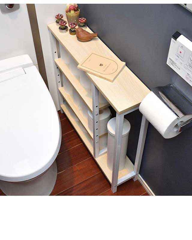 トイレ収納 スリム 奥行15cm 幅60cm トイレ収納ラック トイレ収納棚 トイレラック 収納棚 掃除用具入れ 隙間収納 すきま収納 飾り棚