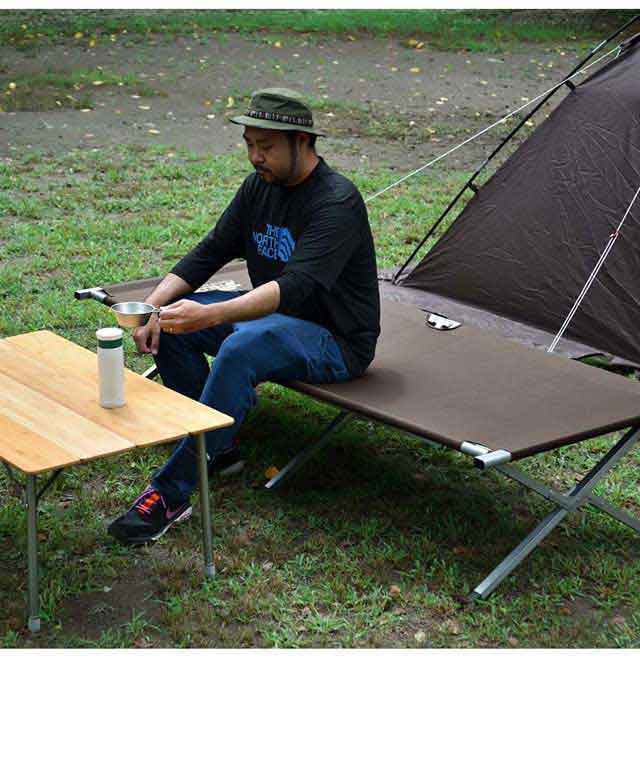アウトドアコット 198 x 86cm ワイドサイズ 大型 アルミ コット