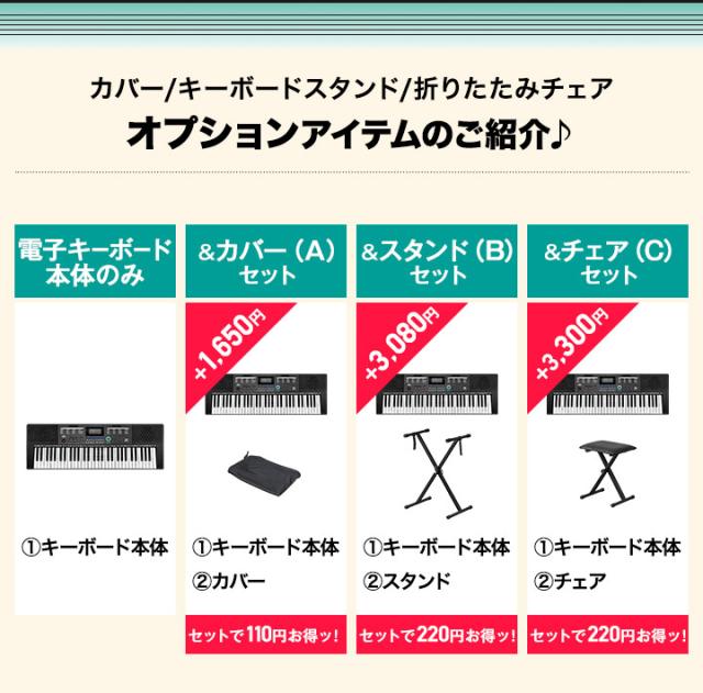 ピンク 61鍵キーボードと椅子セット a18655.jpg