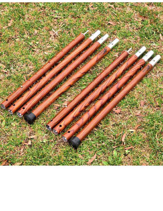 Amazon | Roost Outdoors 木目調アルミポール (2本セット) 240cm
