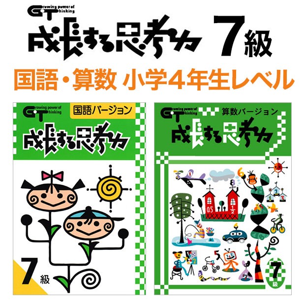 新品 メール便 送料無料 成長する思考力GTシリーズ 国語・算数 