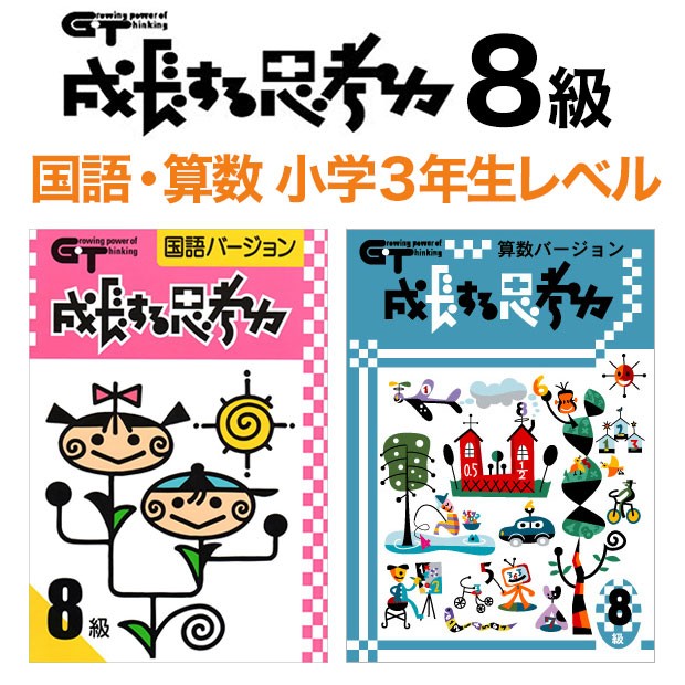 成長する思考力GTシリーズ 国語・算数バージョン8級 小学3年生