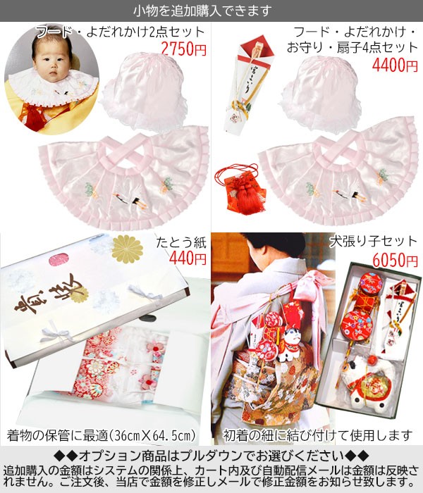 お宮参り 着物 女の子 正絹 産着 長襦袢付 販売 祝着 宮参り 【 初着