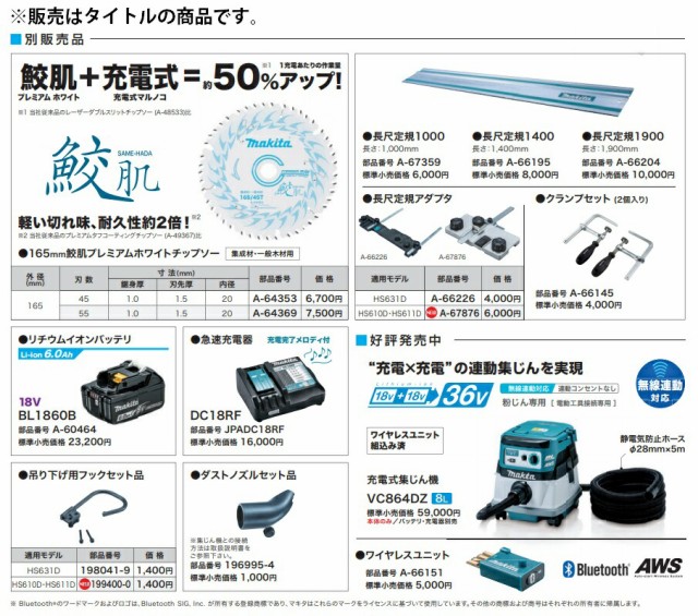 (マキタ) 長尺定規アダプタ A-67876 長尺定規を使用して様々な工具