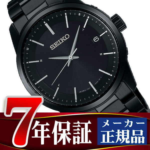 Seiko Selection セイコー セレクション 電波 ソーラー 腕時計 メンズ お気に入り 電波時計 オールブラック Sbtm25