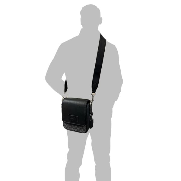 COACH メンズ ショルダーバッグ ルーカス チャコール×ブラック COACH 国内発送 コーチ バッグ メンズ ショルダーバッグ