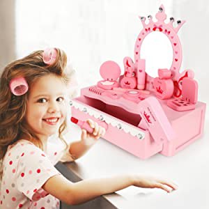 日本製即納 Tomons お姫様 おしゃれ Tomons Wooden Pretend Playの通販はau PAY マーケット - AOITRADE|商品ロットナンバー:476067317 プリンセス ドレッサー 木製 化粧 メイク 鏡 メイクアップアクセサリー付き ピンク 低価超歓迎