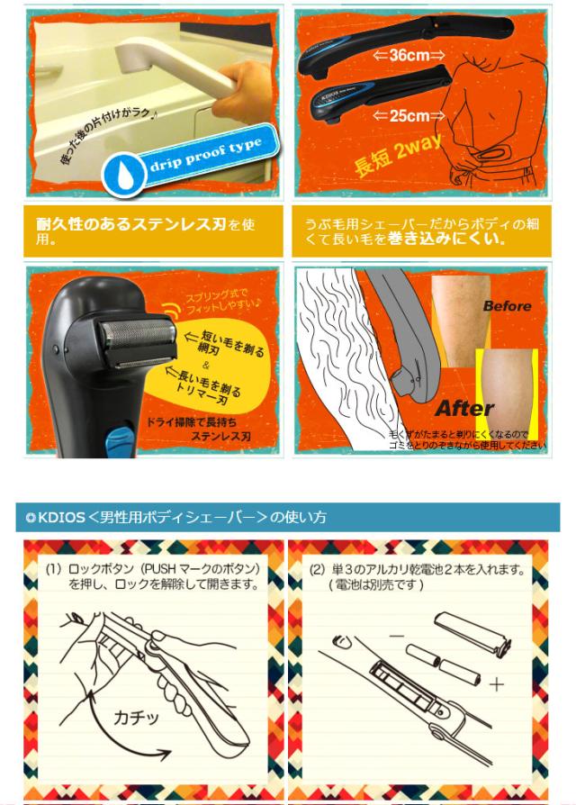 ◇【即日発送】ケディオス(KDIOS) 男性用グルーミング・ヒートカッター