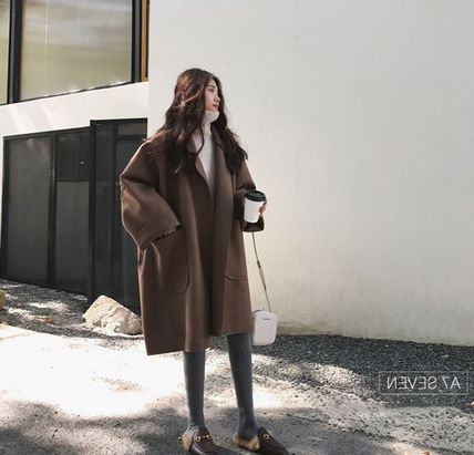 チェスターコート ガウンコート レディース オーバーサイズ 大きいサイズ 秋冬 ロング丈 アウター 体型カバー 無地 オフホワイト L コート チェスターコート ラメオーバーサイズロングコート レディース