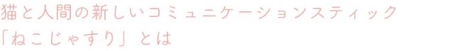 猫と人間の新しいコミュニケーションスティック「ねこじゃすり」とは