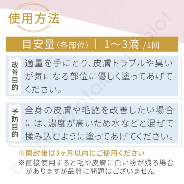 使用方法　目安量