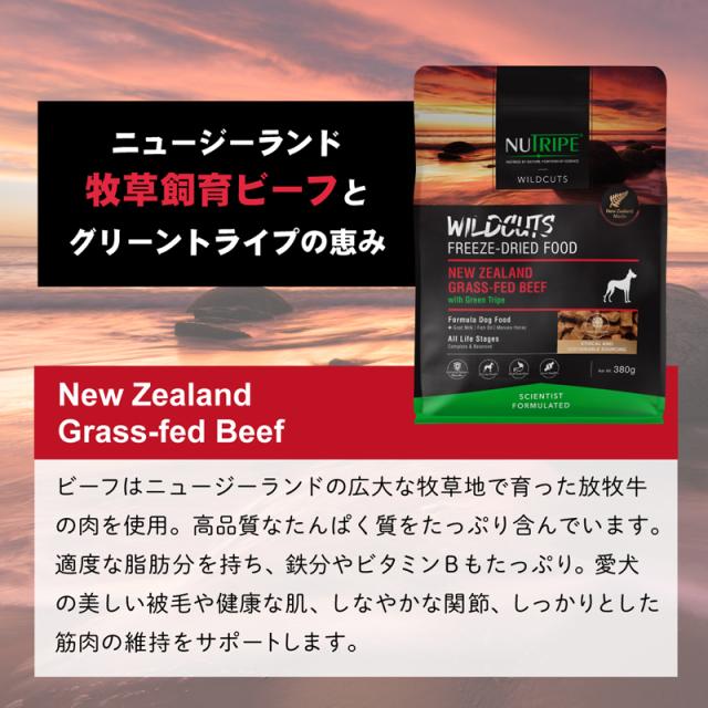 ニュートライプ ワイルドカット フリーズドライ ビーフwithグリーントライプ
