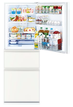 日本初の Mr Cg33f W ナチュラルホワイト 右開き 大型商品 設置工事可 3ドア冷蔵庫330l Cgシリーズ 三菱電機 冷蔵庫 Sutevalle Org
