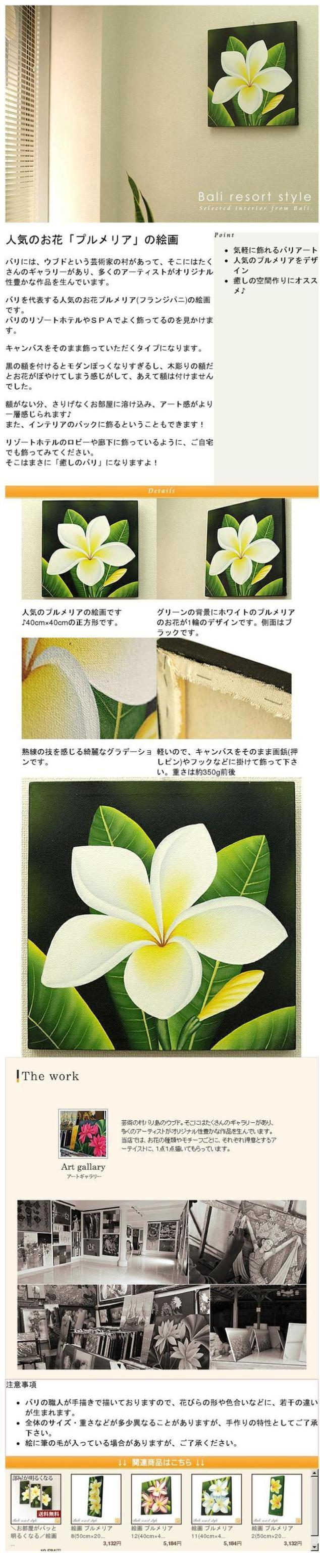 レビューで送料無料 バリ絵画 プルメリア14 40 40cm 花 壁掛け インテリア バリアート ハワイ おしゃれ バリ雑貨 ココバリ アジアン雑貨 バリ雑貨 ホテ 新版 Www Centrodeladultomayor Com Uy