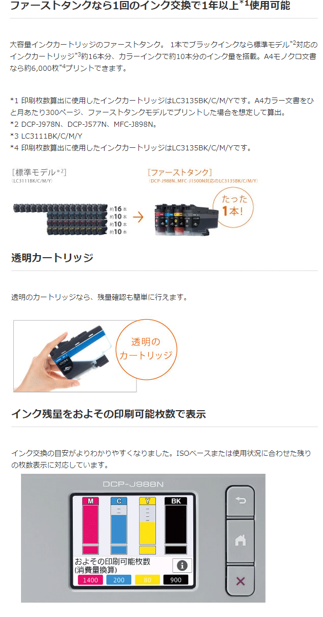 SALE開催中 ブラザー プリンター 大容量インク型 A4インクジェット複合機 DCP-J988N ファーストタンク ADF 有線 無線LAN 手差しトレイ  両面印刷