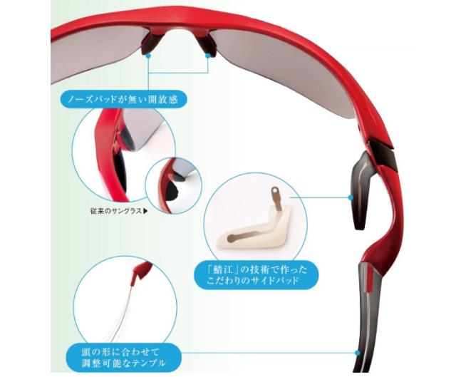 くくてカー‱ CATERPY/キャタピー PAY マーケット - ムラウチドットコム|商品ロットナンバー:490056538 CAF-102C-1 《ノーズパッドレス》スポーツサングラス AirFly/エアフライ(ホワイト)の通販はau ㊑ティング