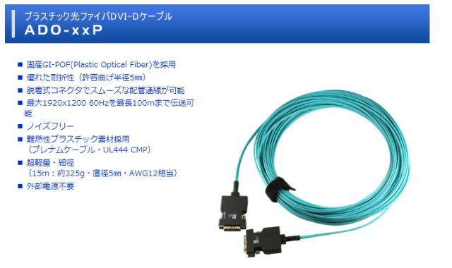 21新発 Adtechno エーディテクノ Ado 40p 40m プラスチック光ファイバdvi Dケーブル 大幅値下 メール便ok 日本製 Kweli Shop