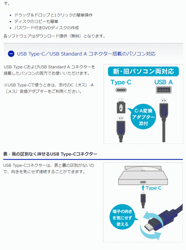 I・O DATA アイ・オー・データ Web限定モデル Type-C対応 保存ソフト