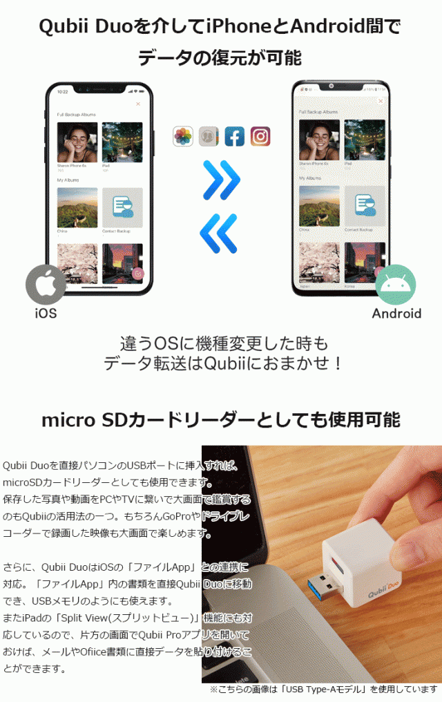 Maktar マクター USB Type-C iPhone/Android両対応 microSDリーダー