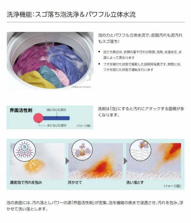 Panasonic パナソニック NA-FA10K2-N(シャンパン)