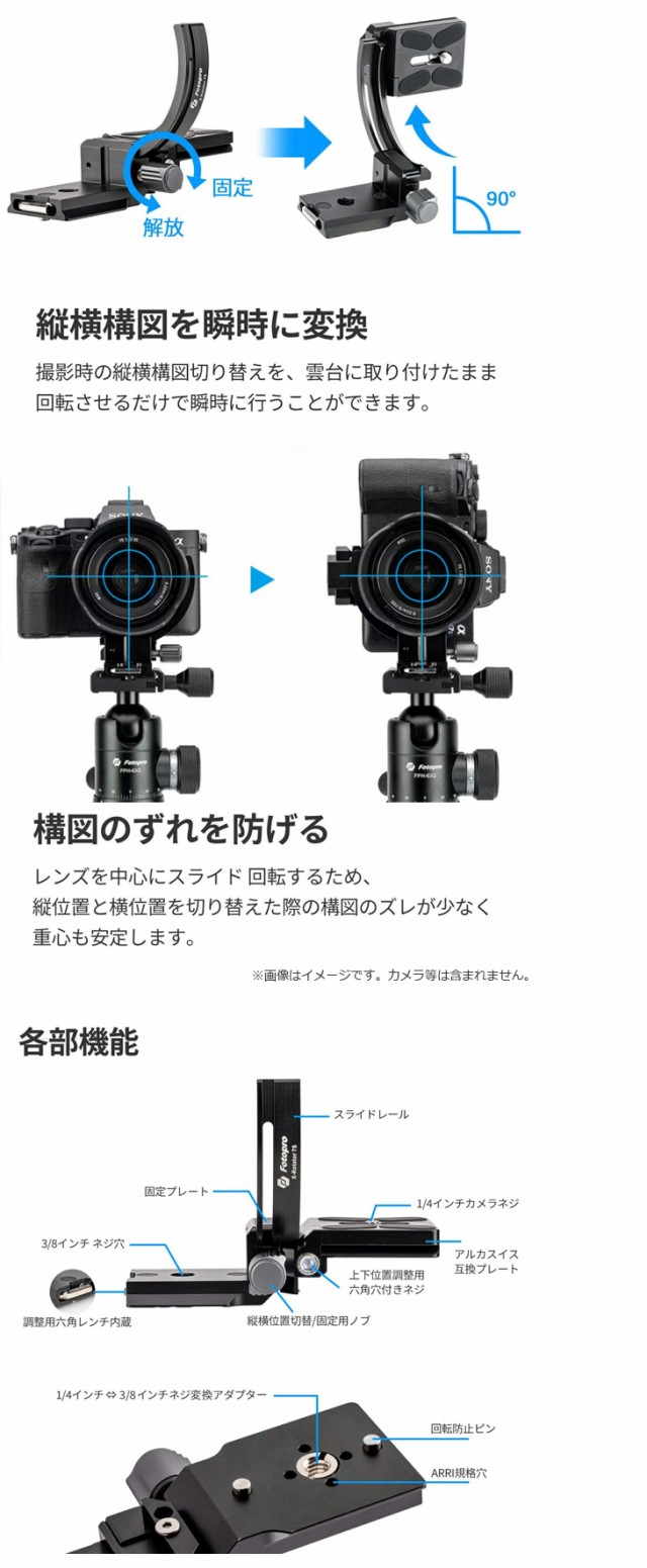 Fotopro フォトプロ Fotopro X-Rotator75 GY 縦横変換プレートの通販は