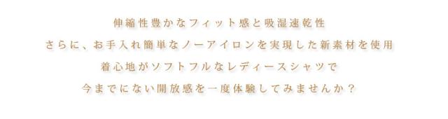 ストレッチレディース半袖長袖シャツブラウス