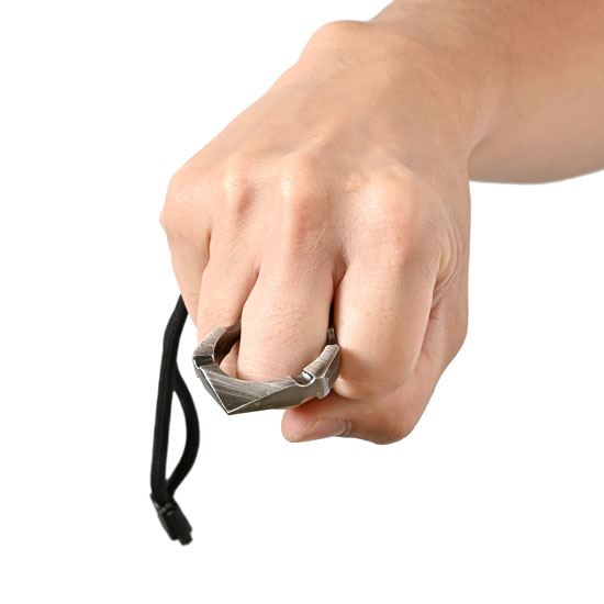 メリケンサックドクロ中指用グレーシルバー