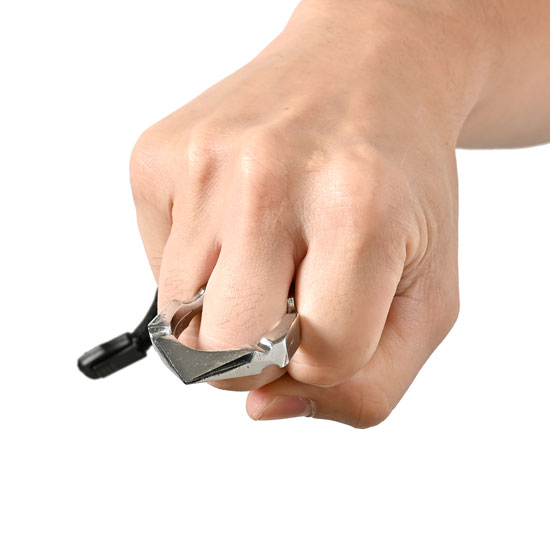 メリケンサックドクロ中指用ゴールド