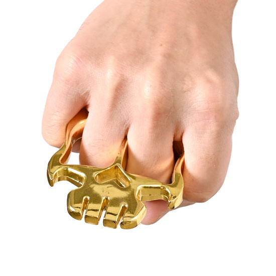 2本指用メリケンサック ドクロ aj26