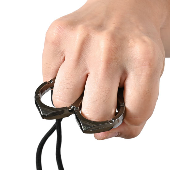 ストラップ付き2本指用メリケンサック aj37