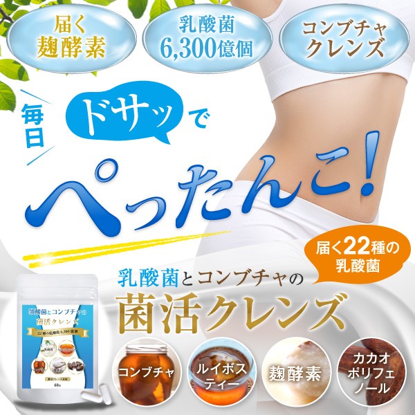 届く、麹酵素、乳酸菌、コンブチャクレンズ、お腹、快調、乳酸菌、菌活、クレンズ、コンブチャ、ルイボスティー、こうじ酵素、カカオポリフェノール、サプリ、サプリメント