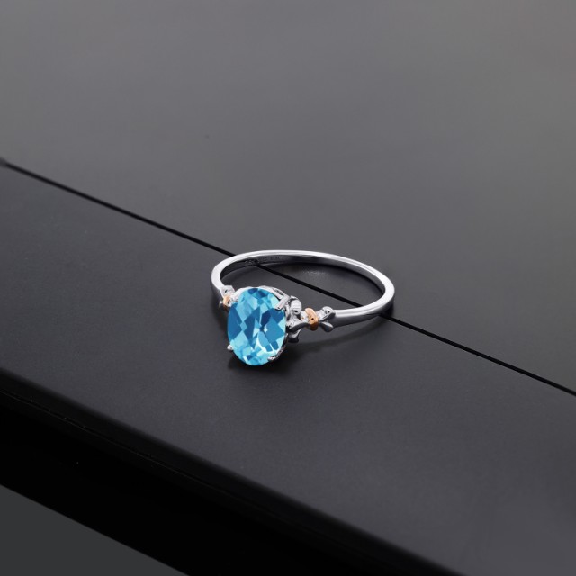 SALE 指輪 一粒 華奢 細身 ソリテの通販はau PAY マーケット - Gem Stone King ジュエリー専門店 リング レディース 0.95カラット 天然 スイスブルートパーズ シルバー925 &10金 ピンクゴールド (K10) 細工 低価お得