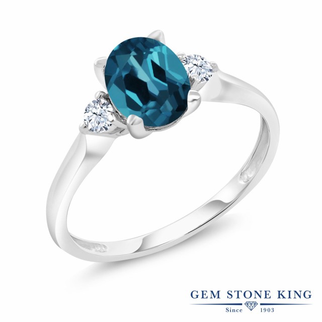 大特価新作 指輪 スリーストーン の通販はau PAY マーケット - Gem Stone King ジュエリー専門 リング レディース 1.4カラット 天然 ロンドンブルートパーズ 合成ホワイトサファイア 10金 ホワイトゴールド(K10) 高評価国産