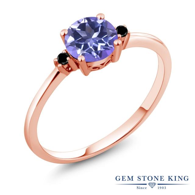 得価新作登場 指輪 10金 ピンクゴールド(の通販はau PAY マーケット - Gem Stone King ジュエリー専門 リング レディース 1.03カラット 天然 ミスティックトパーズ (タンザナイトブルー) 天然ブラックダイヤモンド 豊富な100%新品