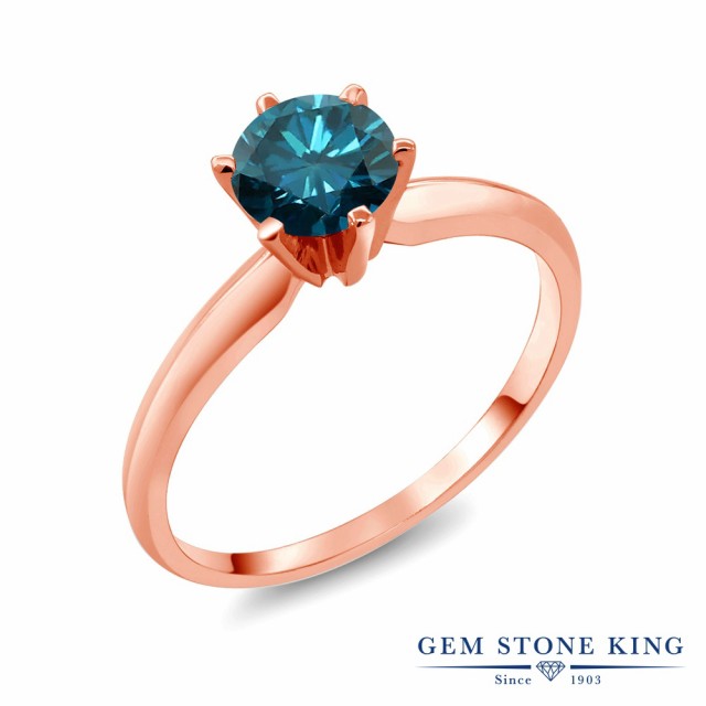 高品質最新作 指輪 シンプル 細身 ソリティア の通販はau PAY マーケット - Gem Stone King ジュエリー専門店 リング レディース 0.8カラット 天然 ブルーダイヤモンド 14金 ピンクゴールド(K14) 一粒 ブルー ダイヤ 超特価特価