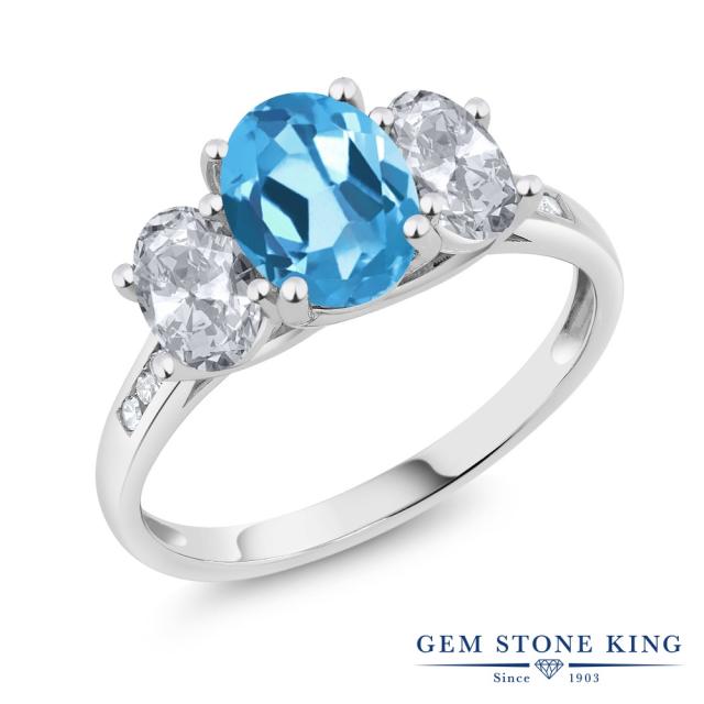 最新作2022 指輪 3連 大粒 スリースの通販はau PAY マーケット - Gem Stone King ジュエリー専門店 リング レディース 2.4カラット 天然 スイスブルートパーズ トパーズ ダイヤモンド 10金 ホワイトゴールド(K10) 限定SALE大人気