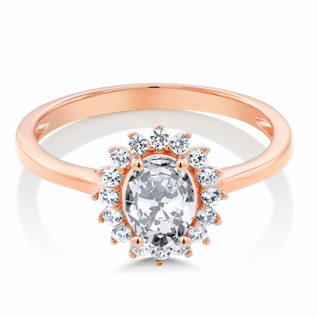 国産高評価 指輪 花 ヘイロー CZ の通販はau PAY マーケット - Gem Stone King ジュエリー専門店 リング レディース 1.74カラット ジルコニア 合成ホワイトサファイア 10金 ピンクゴールド(K10) オーバル フラワー 格安即納
