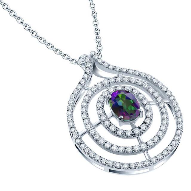 最安値格安 ネックレス ドロップ パヴェ の通販はau PAY マーケット - Gem Stone King ジュエリー専門 レディース 2.5カラット 天然石 ミスティックトパーズ (グリーン) ペンダント シルバー925(純銀) 雫 しずく 人気再入荷