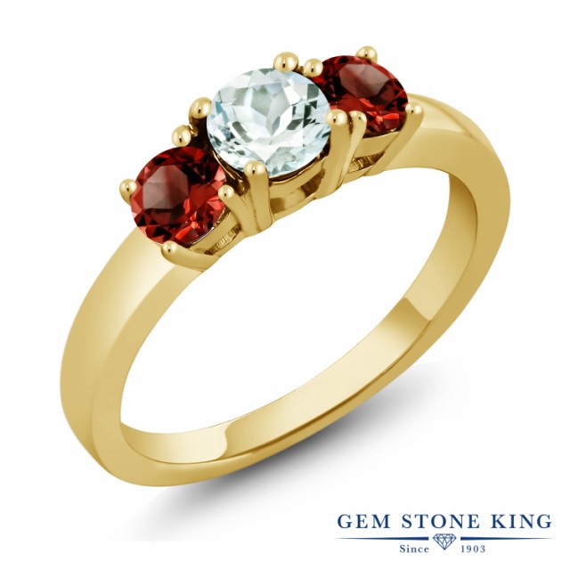豊富な 指輪 3連 小粒 スリーストーの通販はau PAY マーケット - Gem Stone King ジュエリー専門 リング レディース 1.24カラット 天然 アクアマリン ガーネット シルバー925 イエローゴールドコーティング 送料無料新品