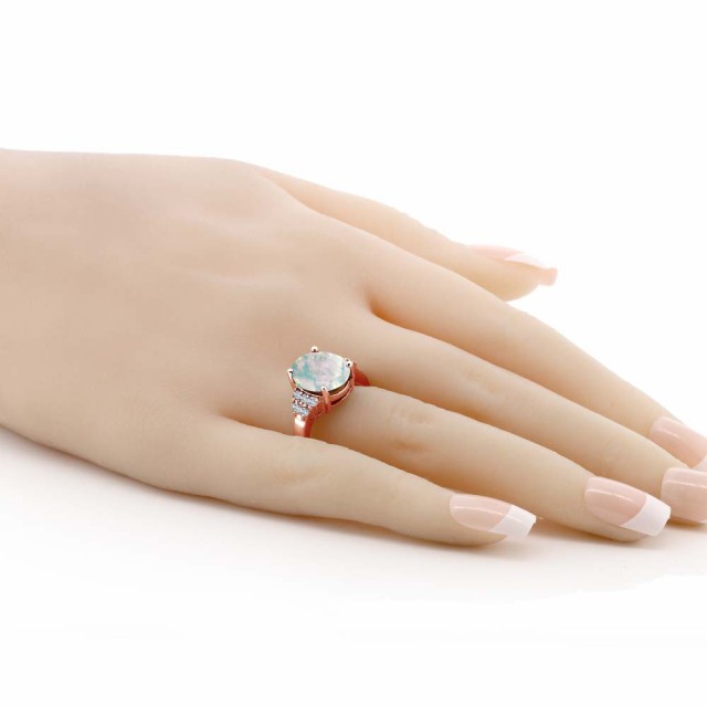 人気最安値 指輪 マルチストーン の通販はau PAY マーケット - Gem Stone King ジュエリー専 リング レディース 4.3カラット シミュレイテッド ホワイトオパール シルバー925 ピンクゴールドコーティング 大粒 激安大特価2023