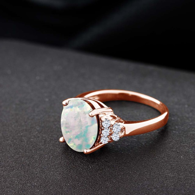 人気最安値 指輪 マルチストーン の通販はau PAY マーケット - Gem Stone King ジュエリー専 リング レディース 4.3カラット シミュレイテッド ホワイトオパール シルバー925 ピンクゴールドコーティング 大粒 激安大特価2023