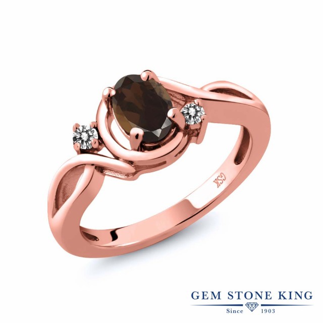 限定SALE大得価 指輪 ピンクゴールドコーティング ツイの通販はau PAY マーケット - Gem Stone King ジュエリー専門 リング レディース 0.82カラット 天然 スモーキークォーツ (ブラウン) ダイヤモンド シルバー925 最安値得価