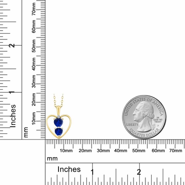 るその ネックレス かわいい 金の通販はau PAY マーケット - Gem Stone King ジュエリー専 レディース 1.12カラット 合成サファイア ペンダント シルバー925 イエローゴールドコーティング オープンハート ロットナン