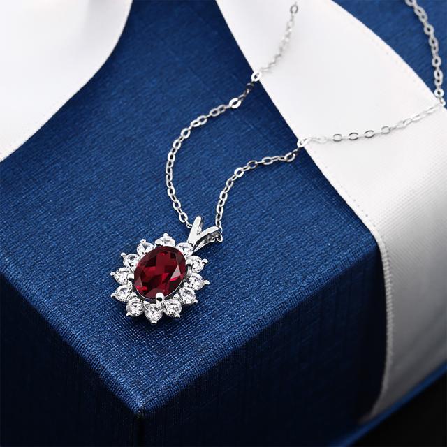 全国無料人気 ネックレス 天然石 プレゼント 女性の通販はau PAY マーケット - Gem Stone King ジュエリー専門 レディース 1.95カラット 天然 ロードライトガーネット ペンダント 14金 ホワイトゴールド(K14) 大粒 正規店即納